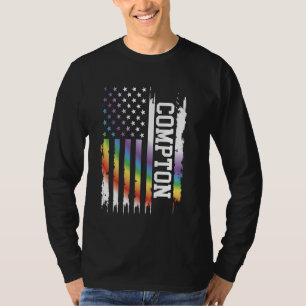 Camiseta Compton Estados Unidos aflorou o arco-íris com ban