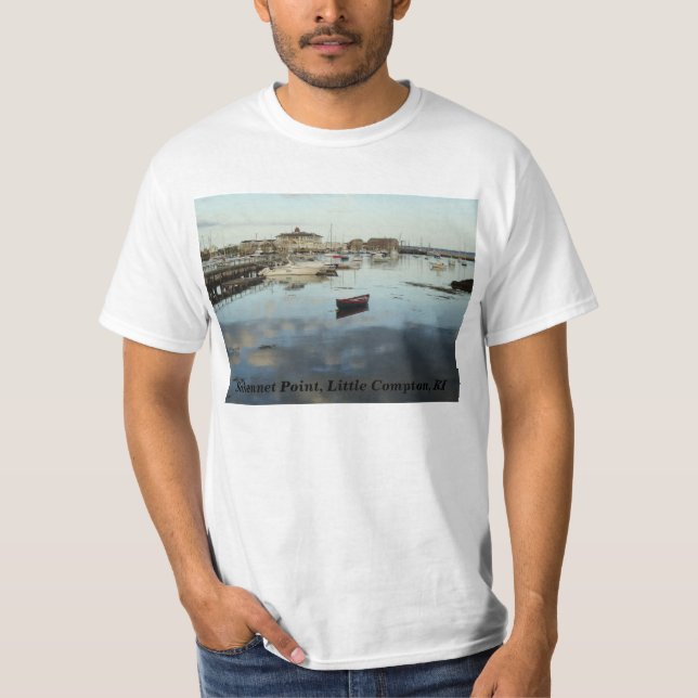 Camiseta Compton pequeno, RI - ponto de Sakonnet, porto (Frente)