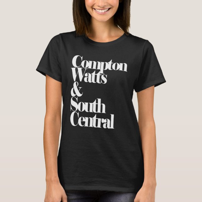 Camiseta Compton Watts & South Central Hip Hop (Frente)