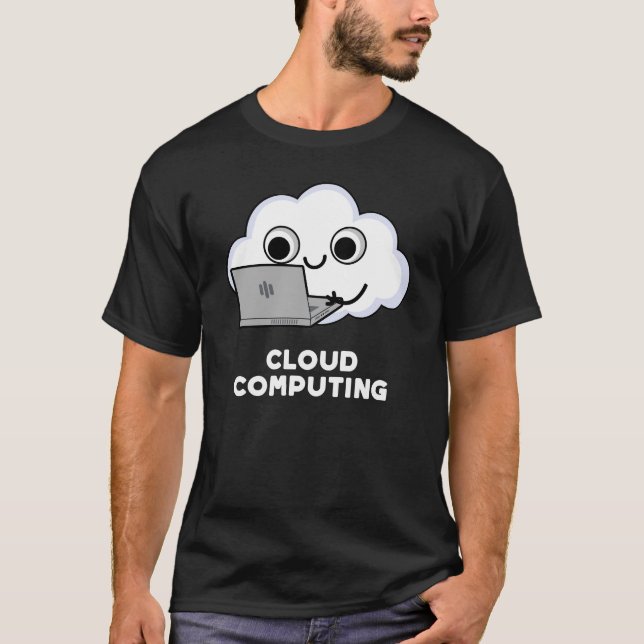 Camiseta Computação em nuvem Tempo de Computador Lado Escur (Frente)