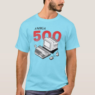Camiseta Computador Amiga 500 - versão vermelha