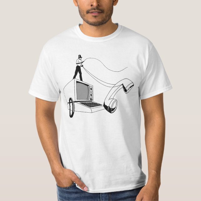 Camiseta Computador da equitação do cabouqueiro & (Frente)