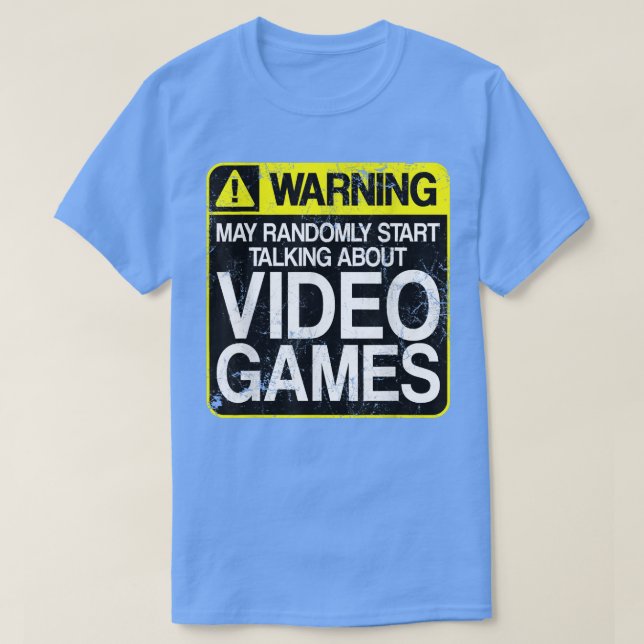 Camiseta Computador de jogos com aviso do Console de Videos (Frente do Design)