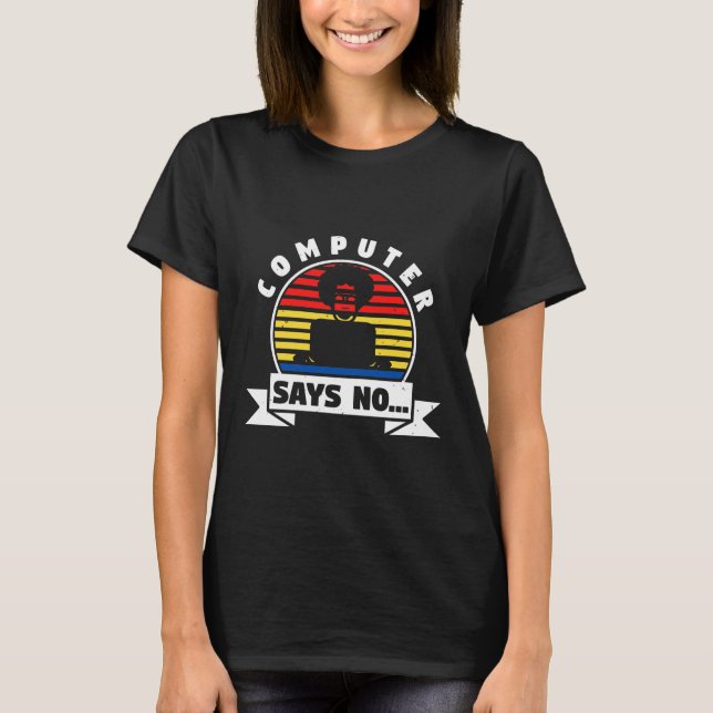 Camiseta computador diz não (Frente)