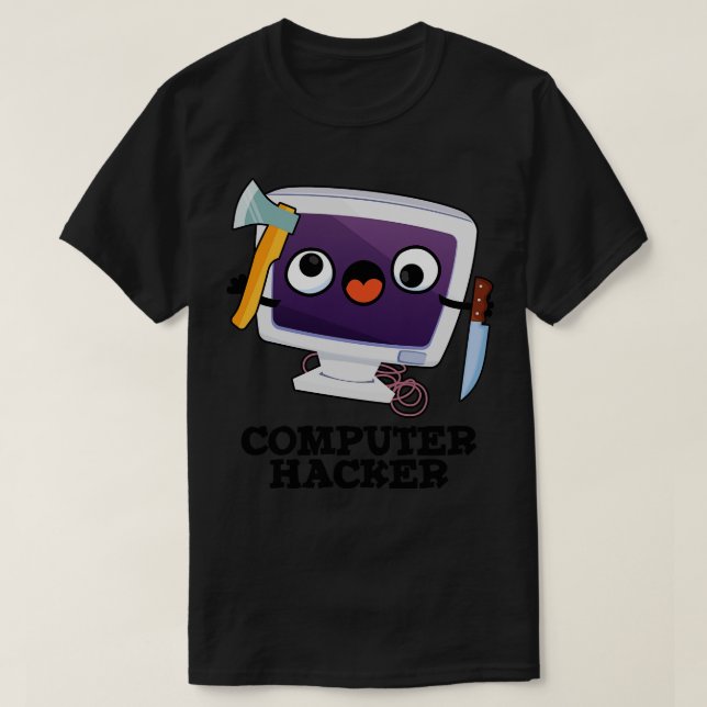 Camiseta Computador Hacker Funny Technical Pun 1 (Frente do Design)