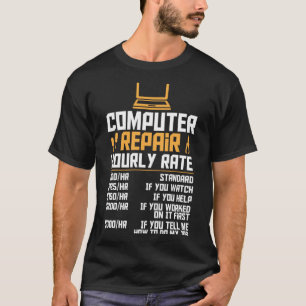 Camiseta Computador Nerd Computador Engenheiro Horário