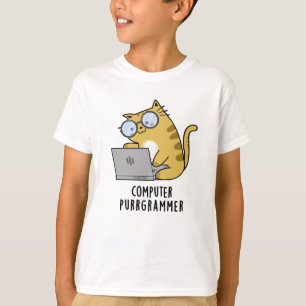 Camiseta Computador Purr-grammer - Gato Engraçado