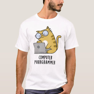Camiseta Computador Purr-grammer - Gato Engraçado