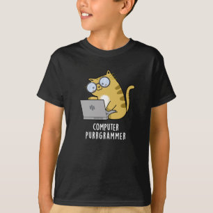 Camiseta Computador Purr-grammer Gato Engraçado Gato Pun Es