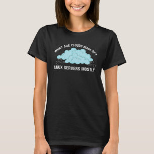 Camiseta Computador que são nuvens feitas de servidores Lin