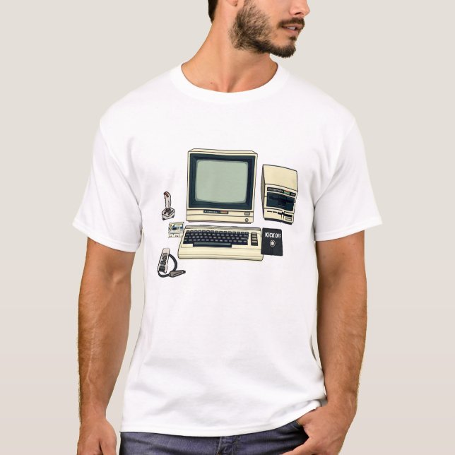 Camiseta Computador Retro Commodore 64 (Lenda) (Frente)