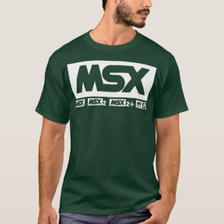 Camiseta Computador retrovisor de logotipos MSX