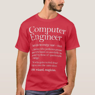 Camiseta Computador Roupa de definição do Engenheiro