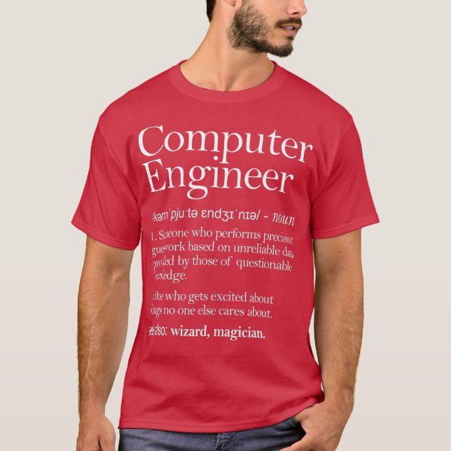 Camiseta Computador Roupa de definição do Engenheiro (Frente)
