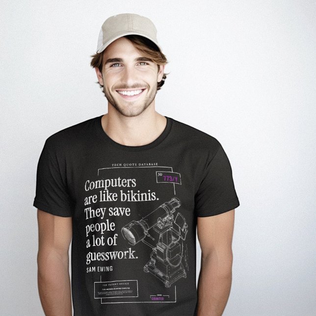 Camiseta Computadores Bikinis Funny Tech Cote Desenho de Pa (Computers Bikinis Funny Tech Quote Patent Drawing T-Shirt)