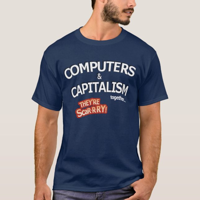 Camiseta computadores & capitalismo (Frente)