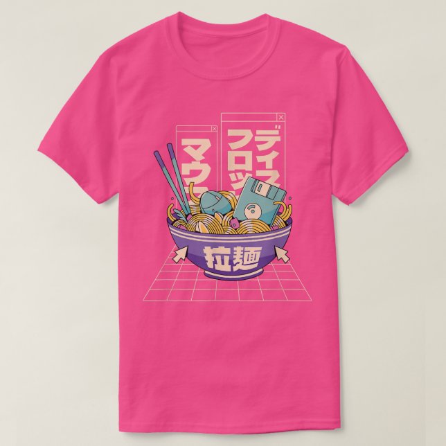 Camiseta Computer Ramen Anime Noodles Kawaii Japão (Frente do Design)