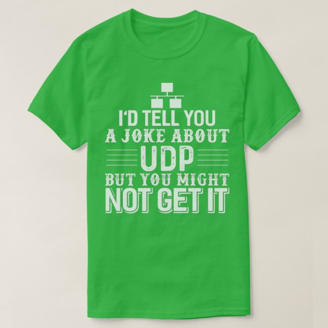 Camiseta Computer Science Programmer UDP Joke 1  (Frente do Design)