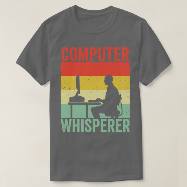 Camiseta Computer Whisperer Tech Suporta Coder do Programad (Frente do Design)