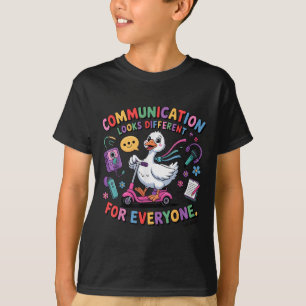 Camiseta Comunicação do ganso do Bobo deslizante da terapêu