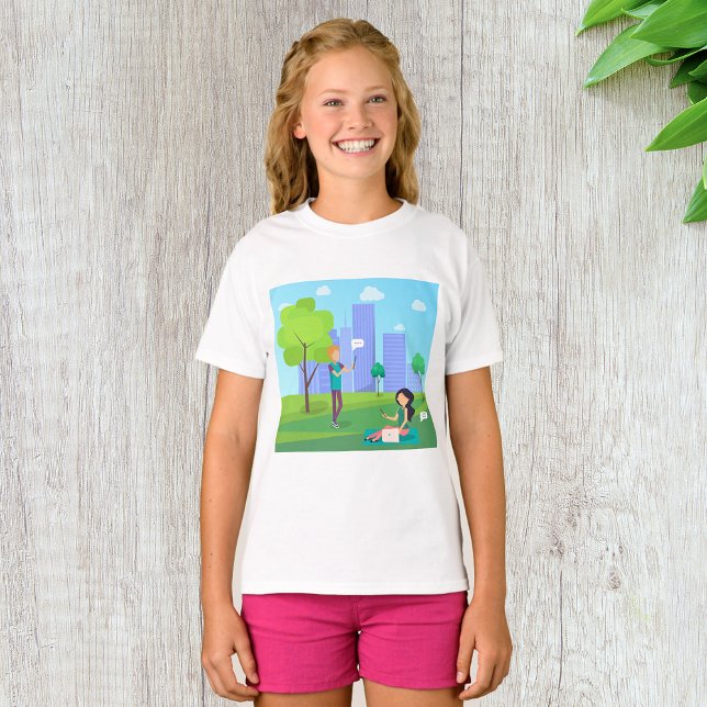 Camiseta Comunicação em Mídia Social no Parque da Cidade (Criador carregado)