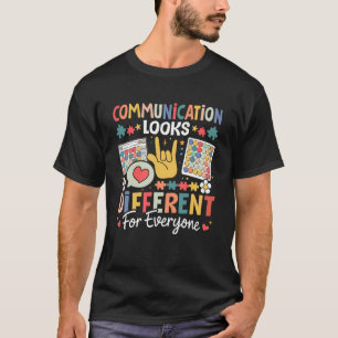 Camiseta Comunicação Parece Diferente para Todos Autismo