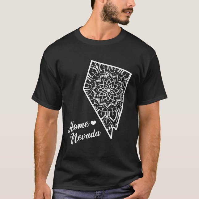 Camiseta Comunidade do Orgulho Estatal Fractal Mandala em N (Frente)