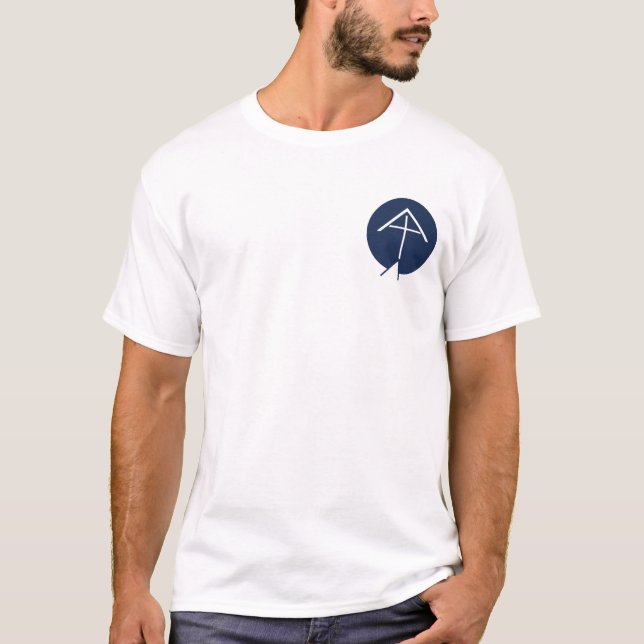 Camiseta Comunidades de sementes de mostarda Logotipo branc (Frente)