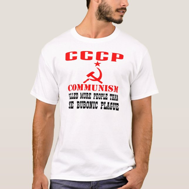 Camiseta Comunismo Matou Mais Pessoas Que Peste Bubônica (Frente)