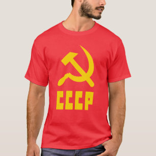 Camiseta Comunista CCCP Russo Hammer e Fingência