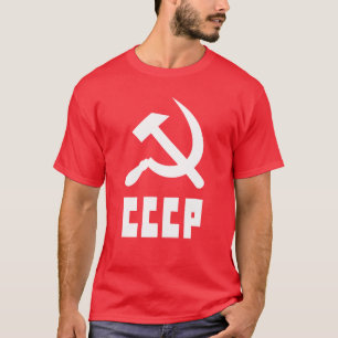 Camiseta Comunista CCCP Russo Hammer e Fingência