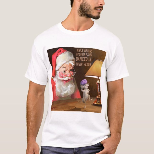 Camiseta CON32 açúcar Plums.tif do papai noel 2 (Frente)