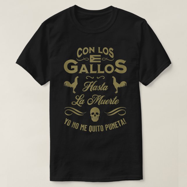 Camiseta Con Los Gallos Gallero Lighting Rooster Puerto Ric (Frente do Design)