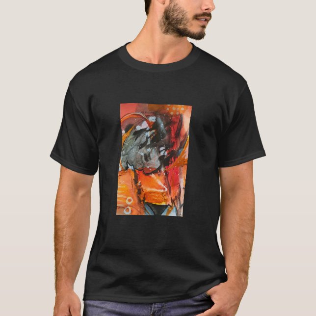 camiseta con pintura abstracta moderna (Frente)