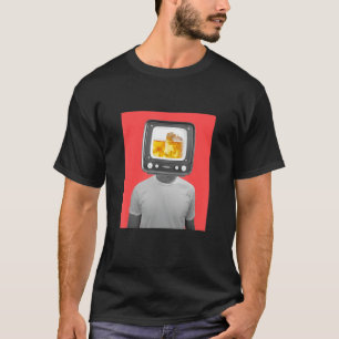 Camiseta Conceito Abstrato Homem Com Ilustração De Cabeça D