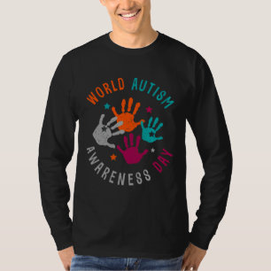 Camiseta Conceito Colorido do Dia Mundial da Consciência do