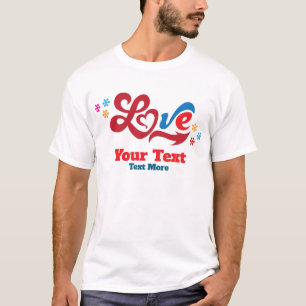 Camiseta Conceito de Amor e Romance com Elementos de Coraçã