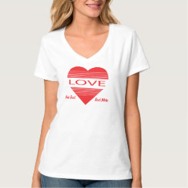 Camiseta Conceito de Amor e Romance com Elementos de Coraçã