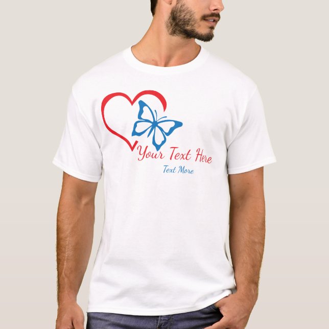 Camiseta Conceito de Amor e Romance com Elementos de Coraçã (Frente)