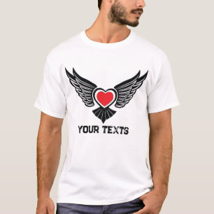 Camiseta Conceito de Amor e Romance com Elementos de Coraçã
