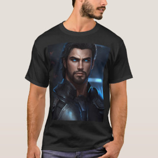 Camiseta conceito de arte de um homem bonito