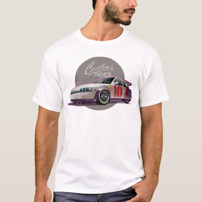 Camiseta conceito de carro de corrida fictício custom (Frente)