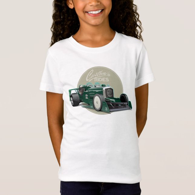 Camiseta Conceito de carro de retrocorrida personalizado (Frente)