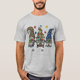 Camiseta Conceito de Consciencialização do Autismo Gnomo de