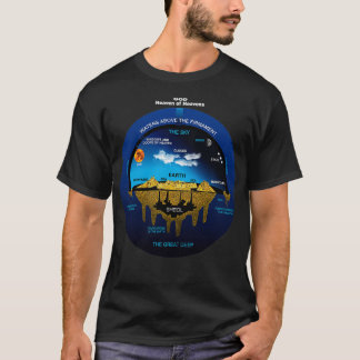 Camiseta Conceito de Cosmologia Hebraica da Terra Plana