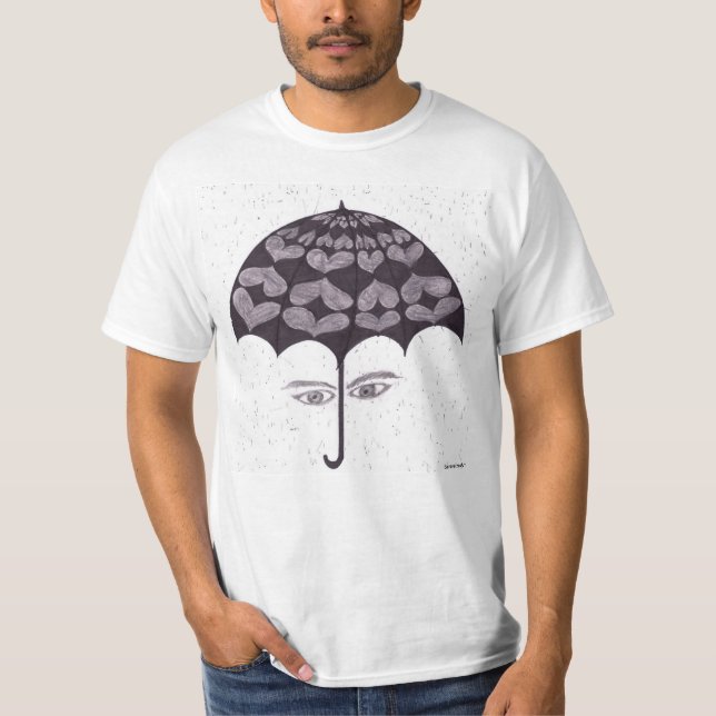 Camiseta Conceito de Desenho em Tons de Cinza de um Guarda- (Frente)