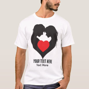 Camiseta Conceito de Design de Amor e Romance com Elementos