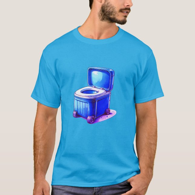 Camiseta Conceito de Design Funcional Limpo para Vaso Sanit (Frente)