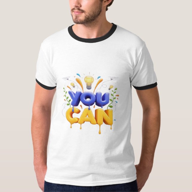 Camiseta Conceito de Ideia Empoderadora e Inovação (Frente)