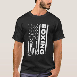 Camiseta Conceito gráfico de boxe com a bandeira dos EUA